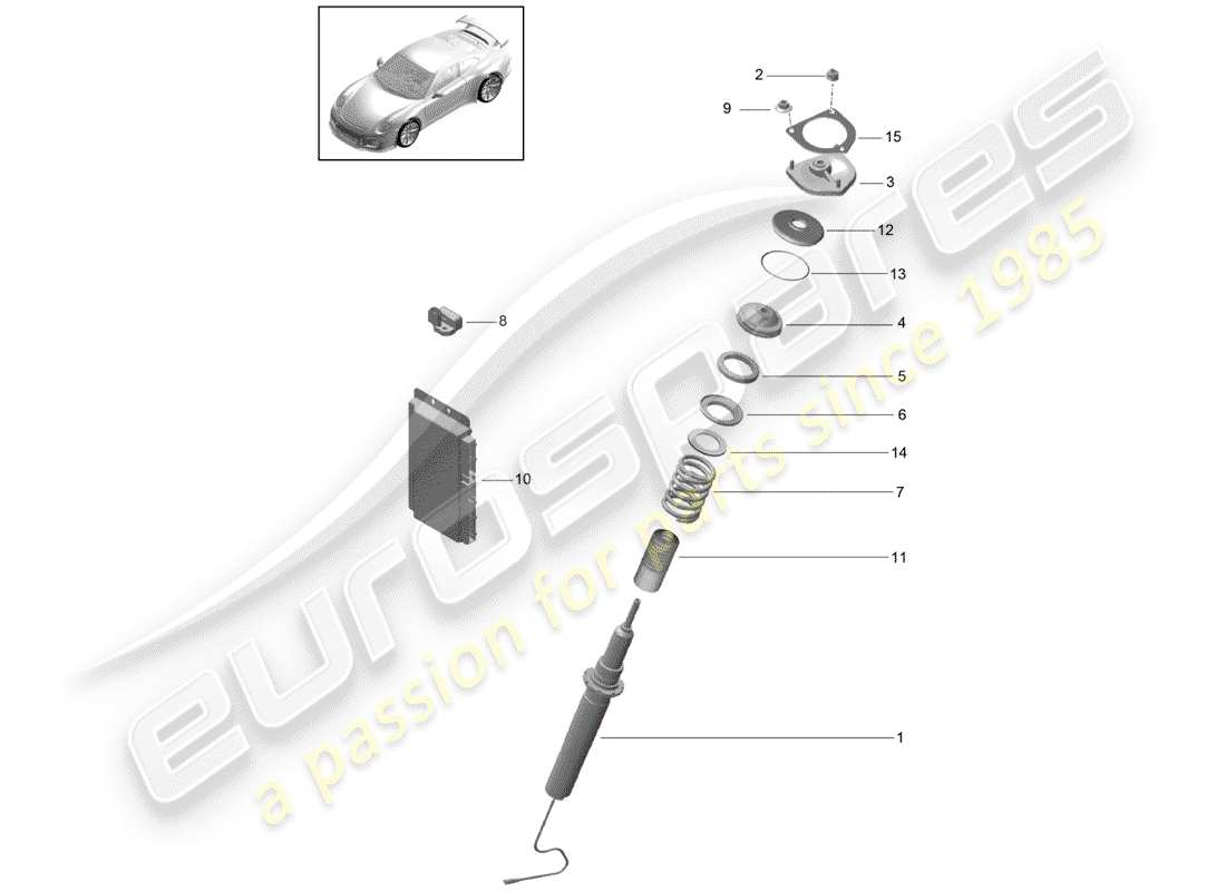 porsche 991r/gt3/rs (2019) diagrama de piezas del amortiguador de vibraciones