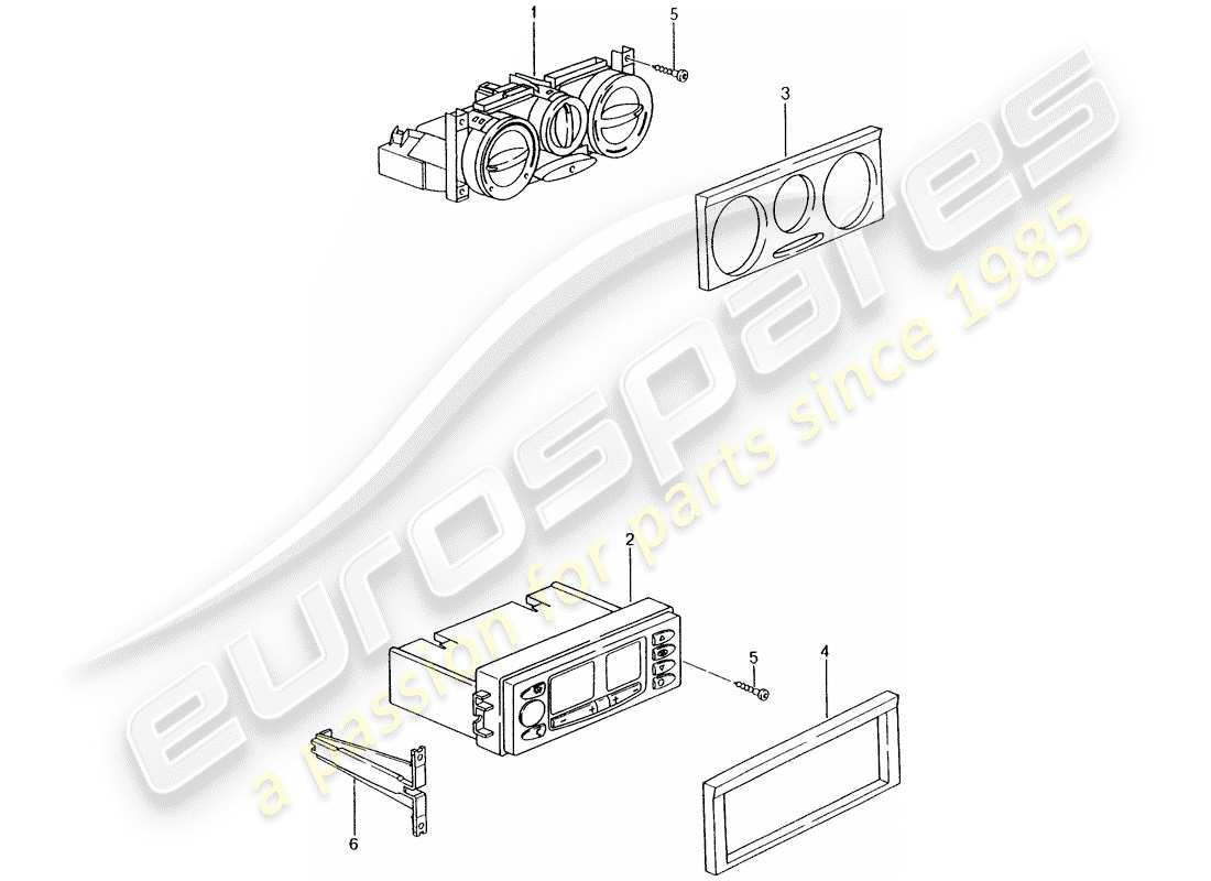 porsche 1998 (996) interruptor de control diagrama de piezas