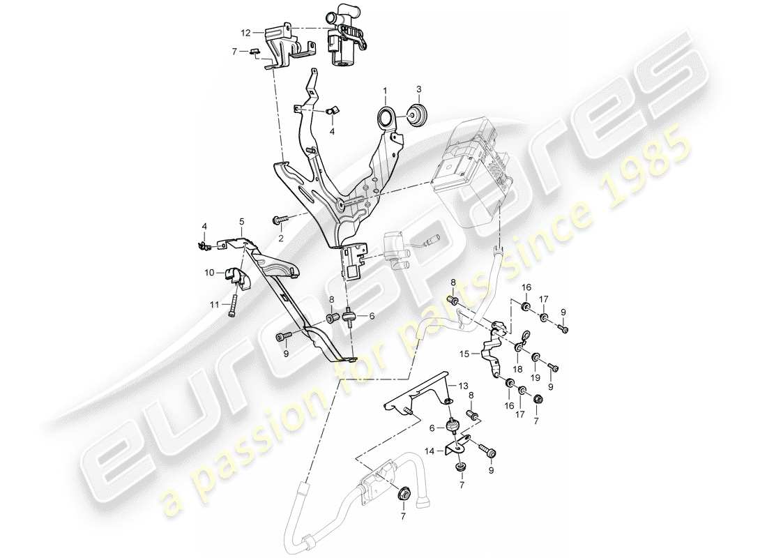 porsche 2006 (cayenne e1 9pa) soporte diagrama de piezas