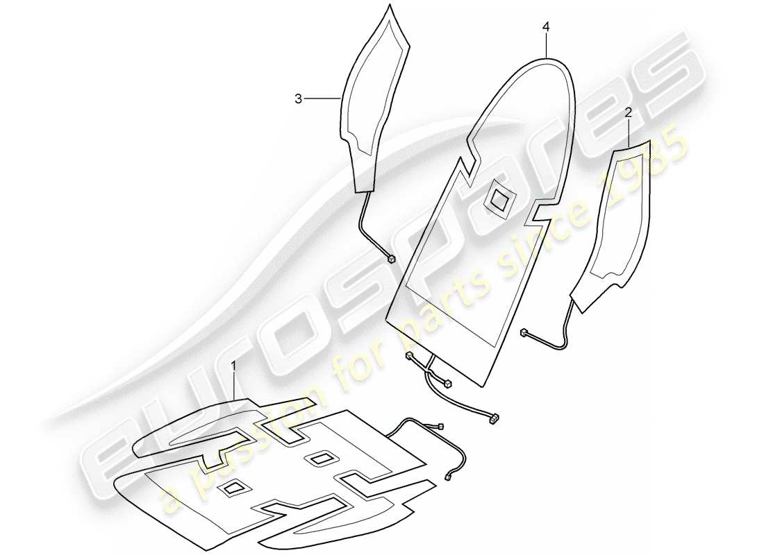 porsche 2011 (997-2) diagrama de piezas del calentador