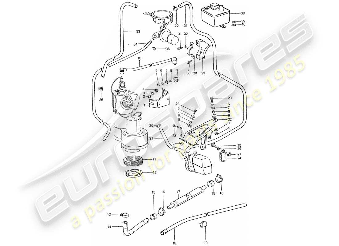 porsche 1977 (911) calentador - líneas - accesorios - d >> - mj 1976 diagrama de piezas
