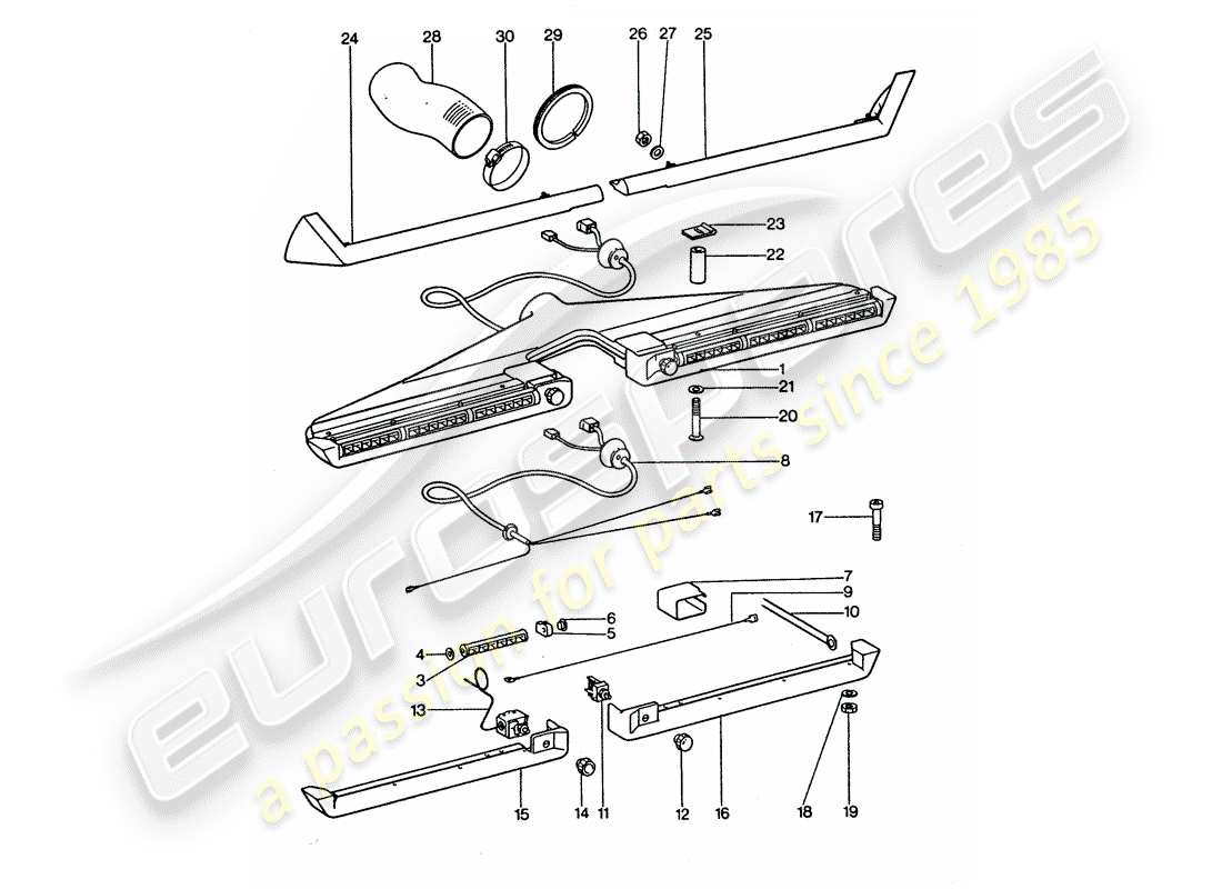 porsche 1977 (911 turbo) aire acondicionado - jet - accesorios diagrama de piezas