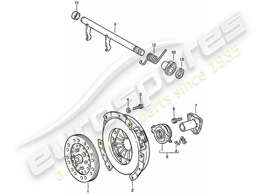 porsche 1979 (924) embrague diagrama de piezas
