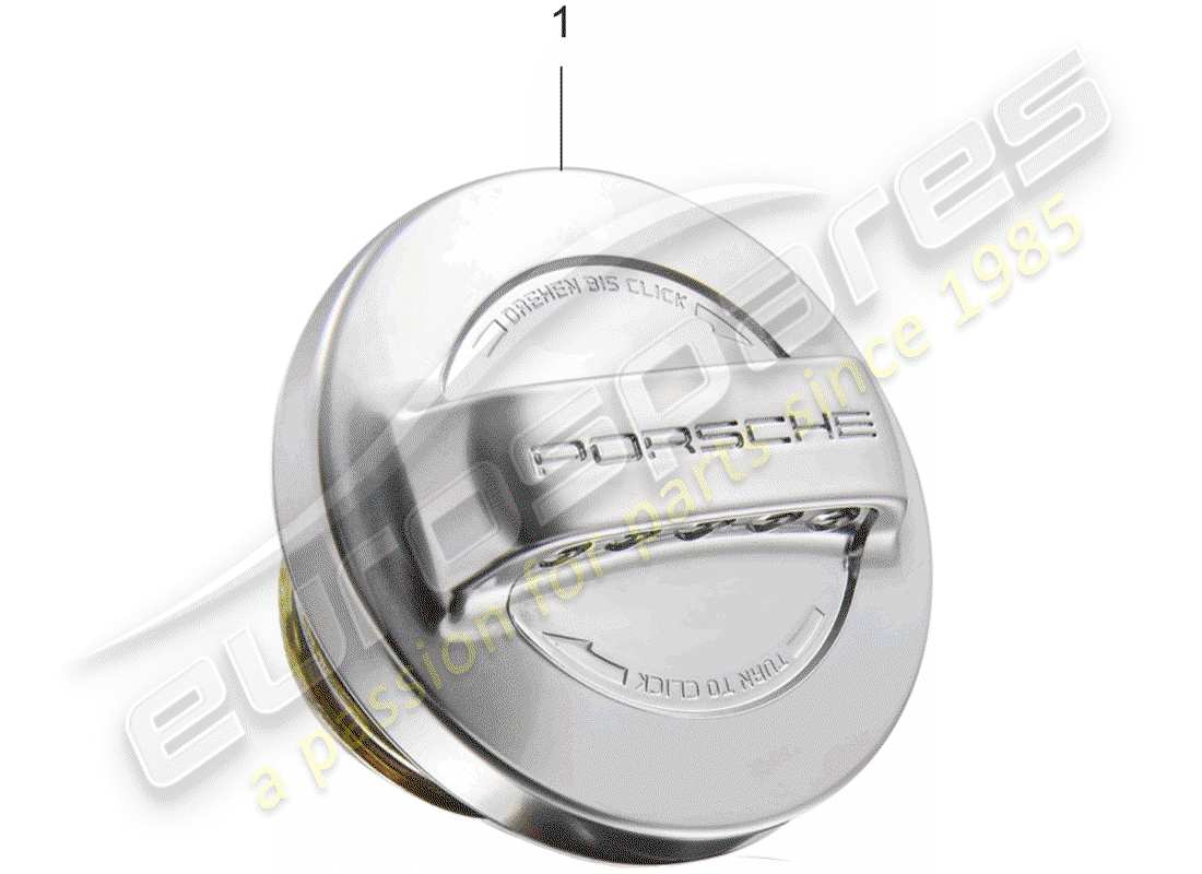 porsche classic accessories (2008) tapa del tanque de combustible - aspecto de aluminio diagrama de piezas