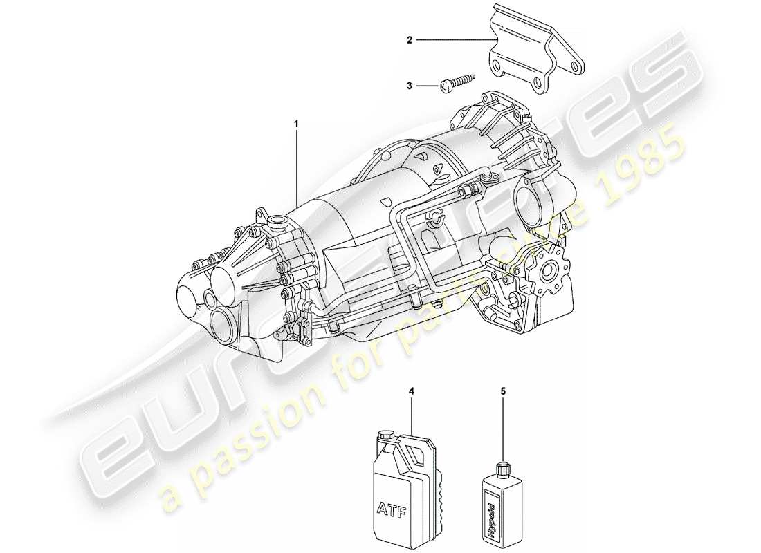 porsche 2007 (997-1) tiptronic diagrama de piezas