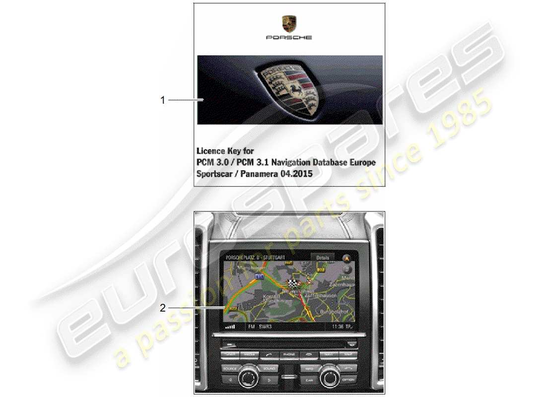 porsche 2016 (tequipment panamera) software diagrama de piezas