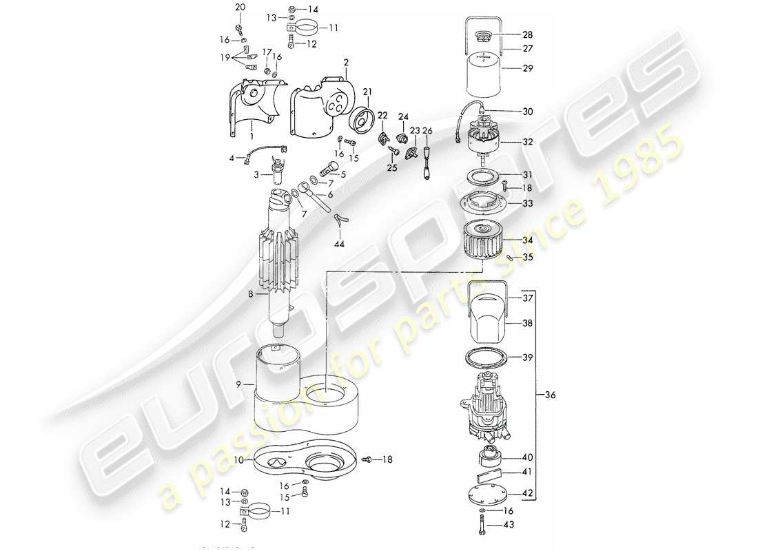 porsche 911/912 (1968) piezas individuales - calentador - - webasto - - d - mj 1969>> diagrama de piezas