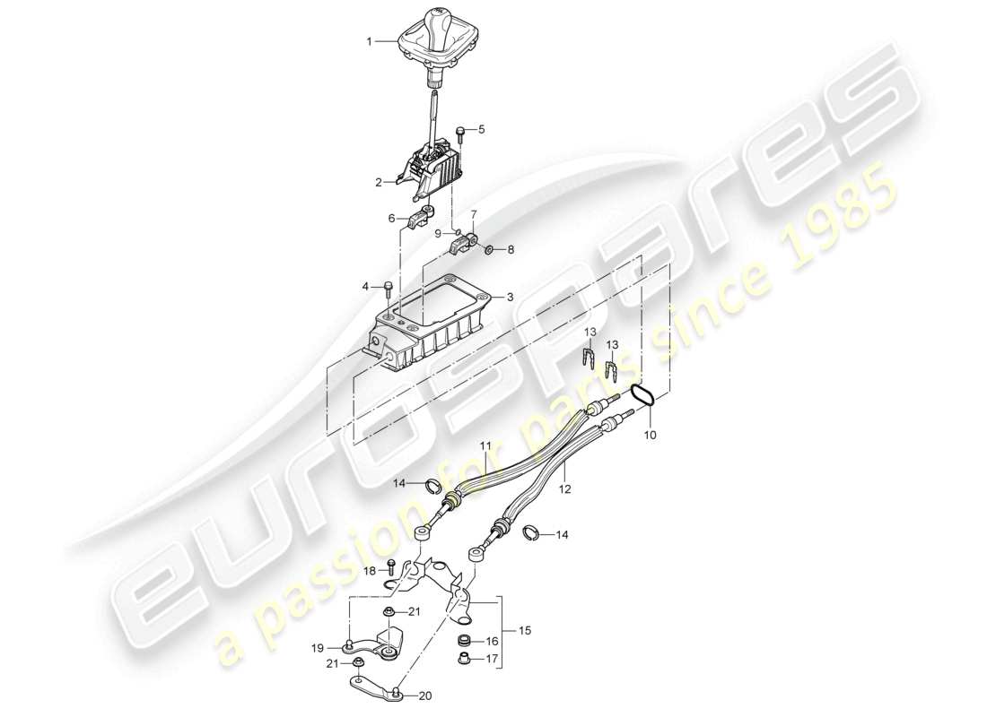 un diagrama de piezas del catálogo de piezas porsche 2009 (cayenne e1 9pa)