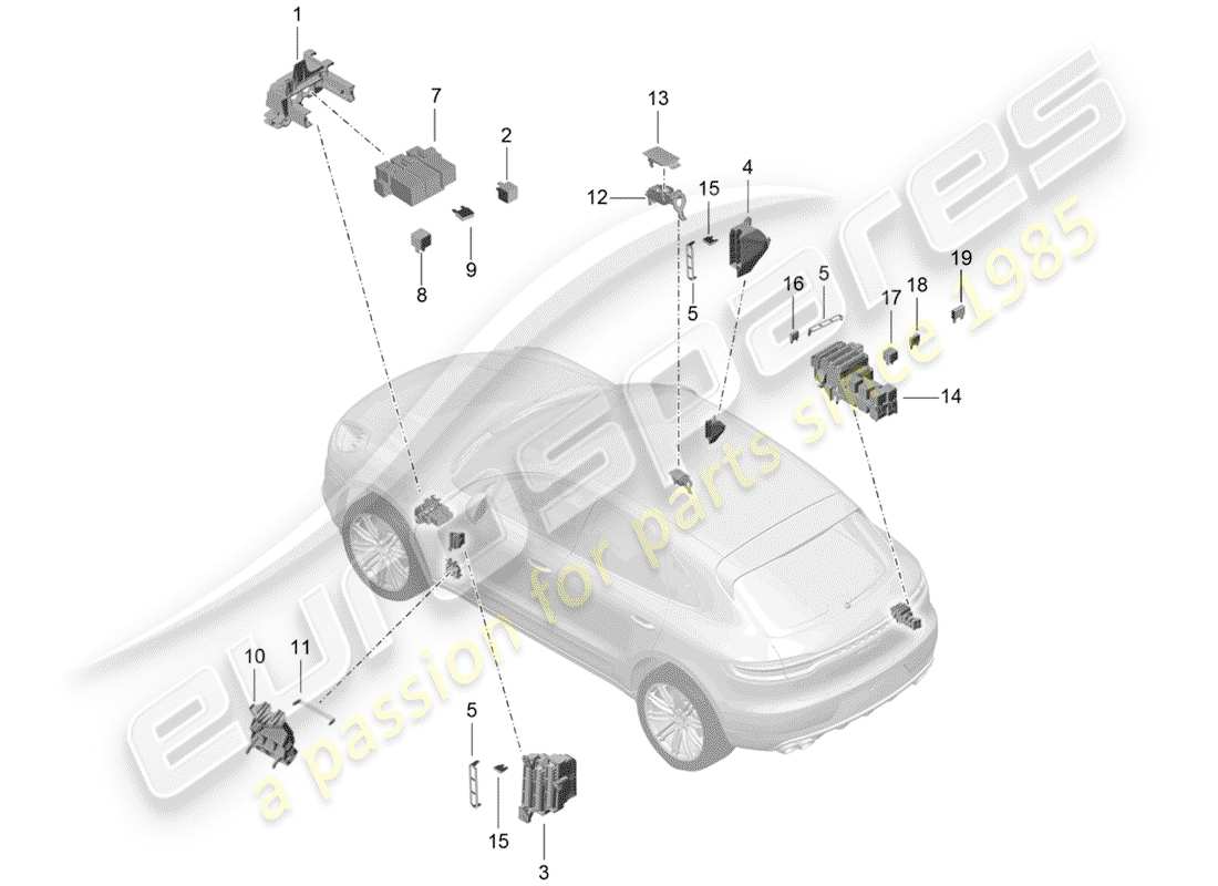 diagrama de pieza que contiene el número de pieza 8j0971981