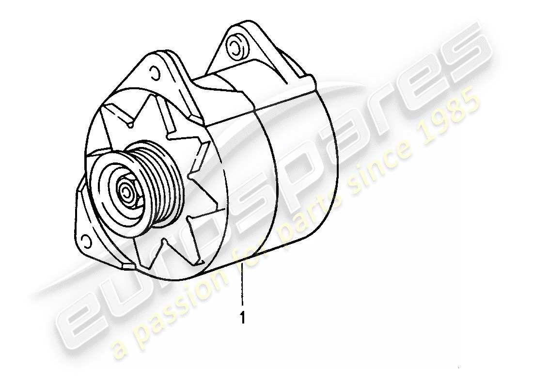 un diagrama de piezas del catálogo de piezas porsche 1980 (refurbished and exchange catalogue)