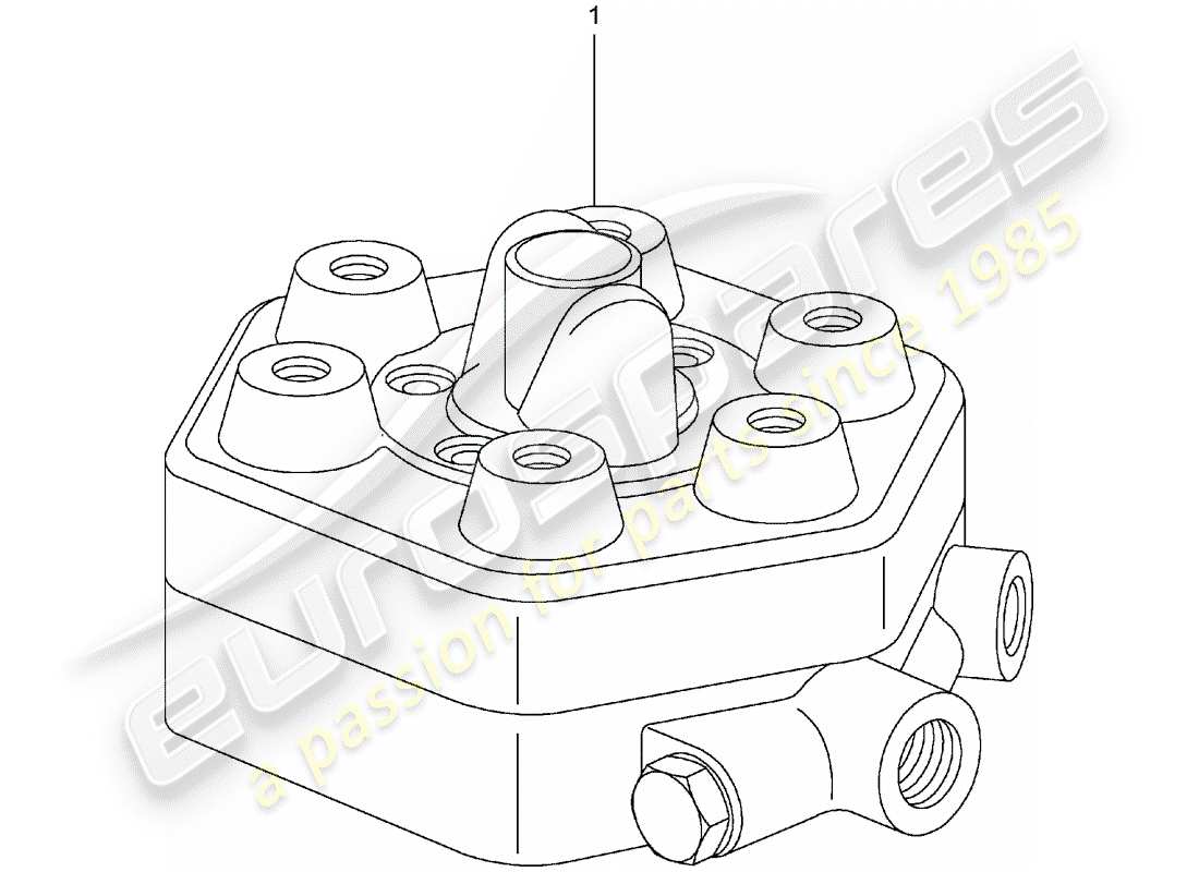 un diagrama de piezas del catálogo de piezas porsche 1979 (refurbished and exchange catalogue)