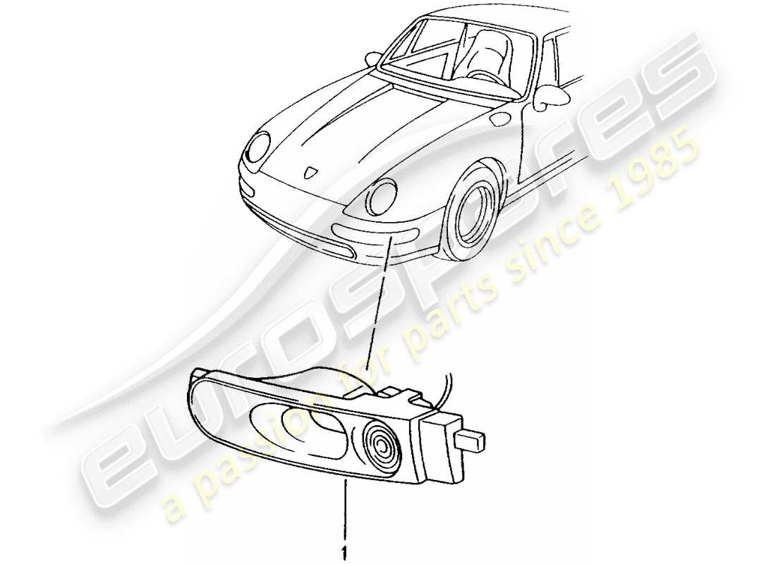 un diagrama de piezas del catálogo de piezas porsche 1997 (tequipment)