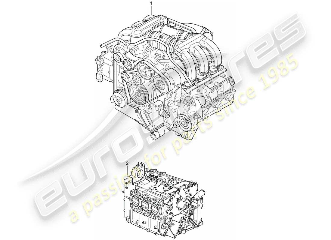 un diagrama de piezas del catálogo de piezas porsche 2003 (986 boxster)