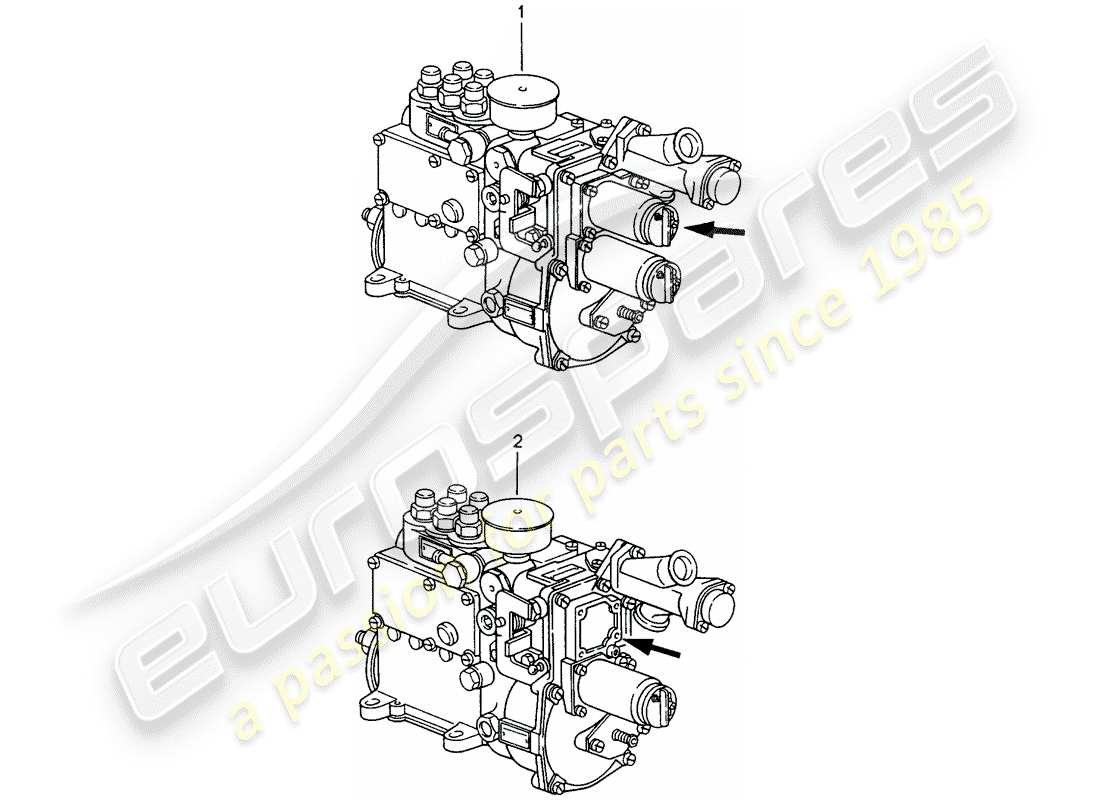 un diagrama de piezas del catálogo de piezas porsche 1999 (refurbished and exchange catalogue)