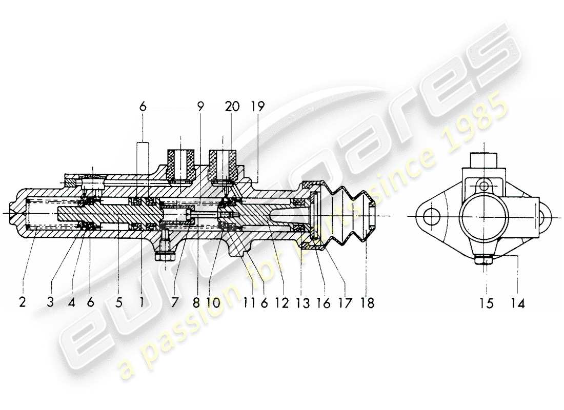 un diagrama de piezas del catálogo de piezas porsche 911
