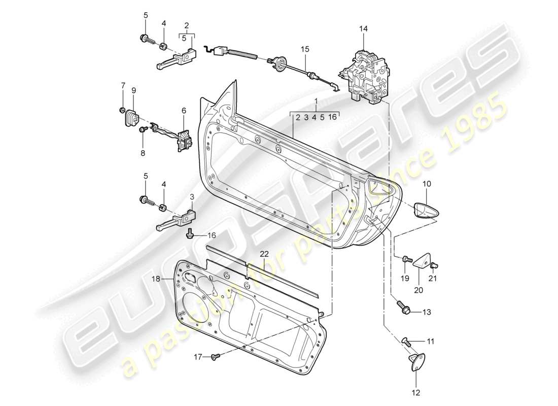 un diagrama de piezas del catálogo de piezas porsche 2006 (987 cayman)