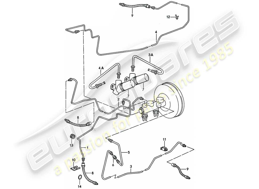 un diagrama de piezas del catálogo de piezas porsche 1978 (928)