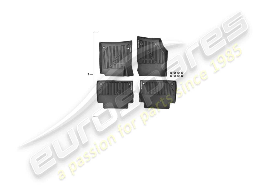 un diagrama de piezas del catálogo de piezas porsche 2007 (cayenne e1 9pa)