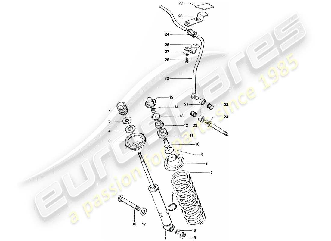 un diagrama de piezas del catálogo de piezas porsche 914