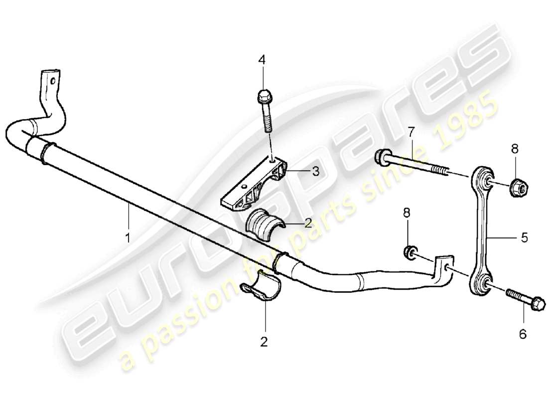 un diagrama de piezas del catálogo de piezas porsche 2003 (cayenne e1 9pa)