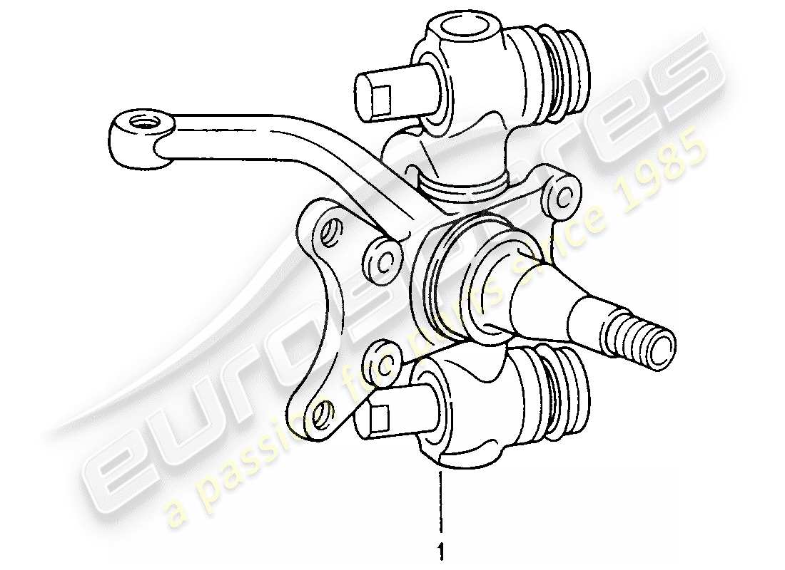 un diagrama de piezas del catálogo de piezas porsche 1965 (refurbished and exchange catalogue)
