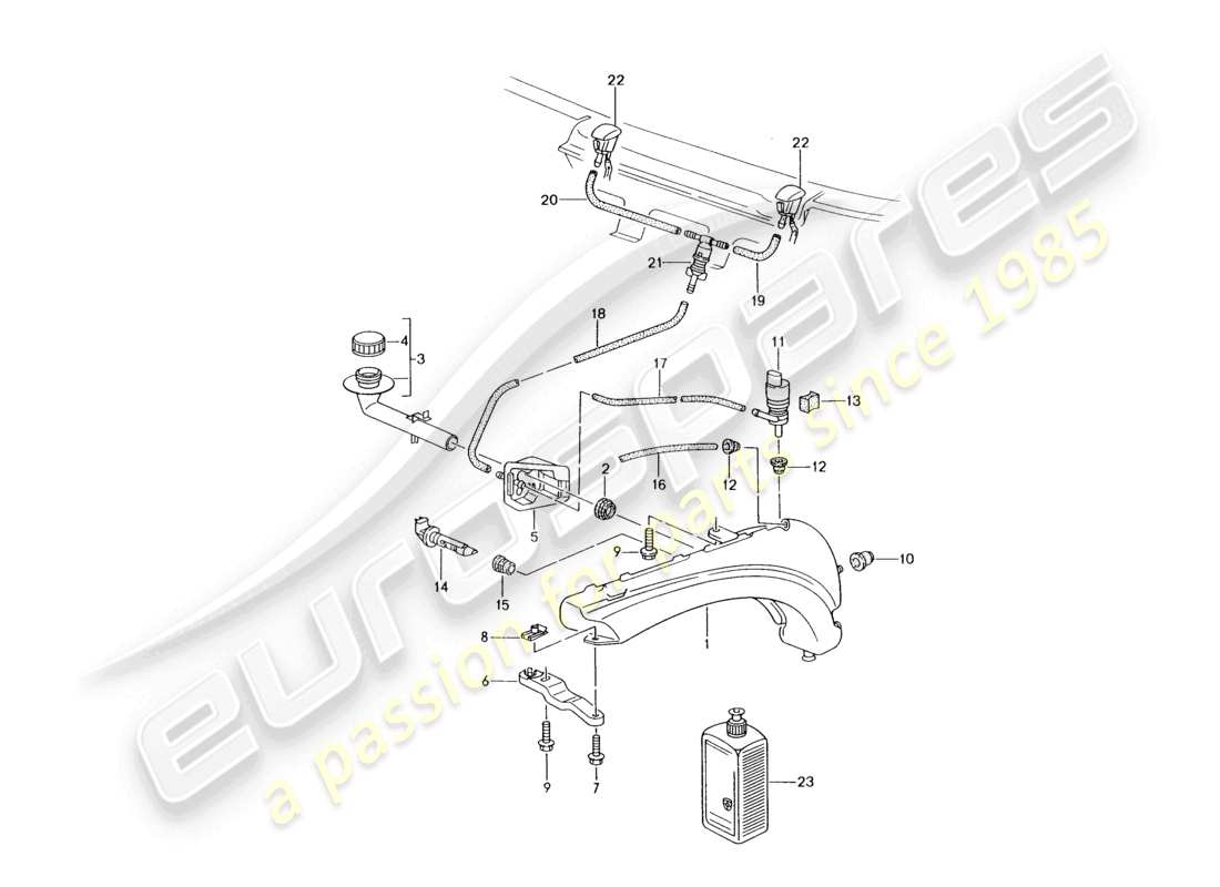 un diagrama de piezas del catálogo de piezas porsche boxster