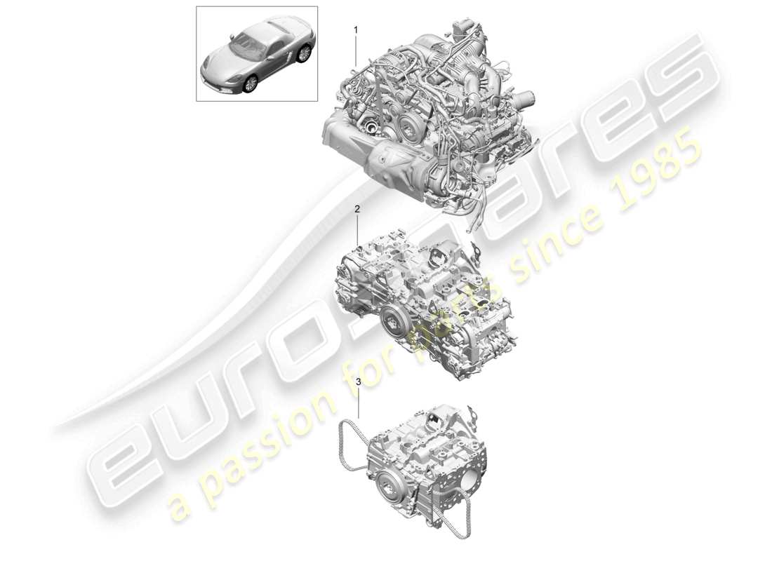un diagrama de piezas del catálogo de piezas porsche 2017 (718 boxster)