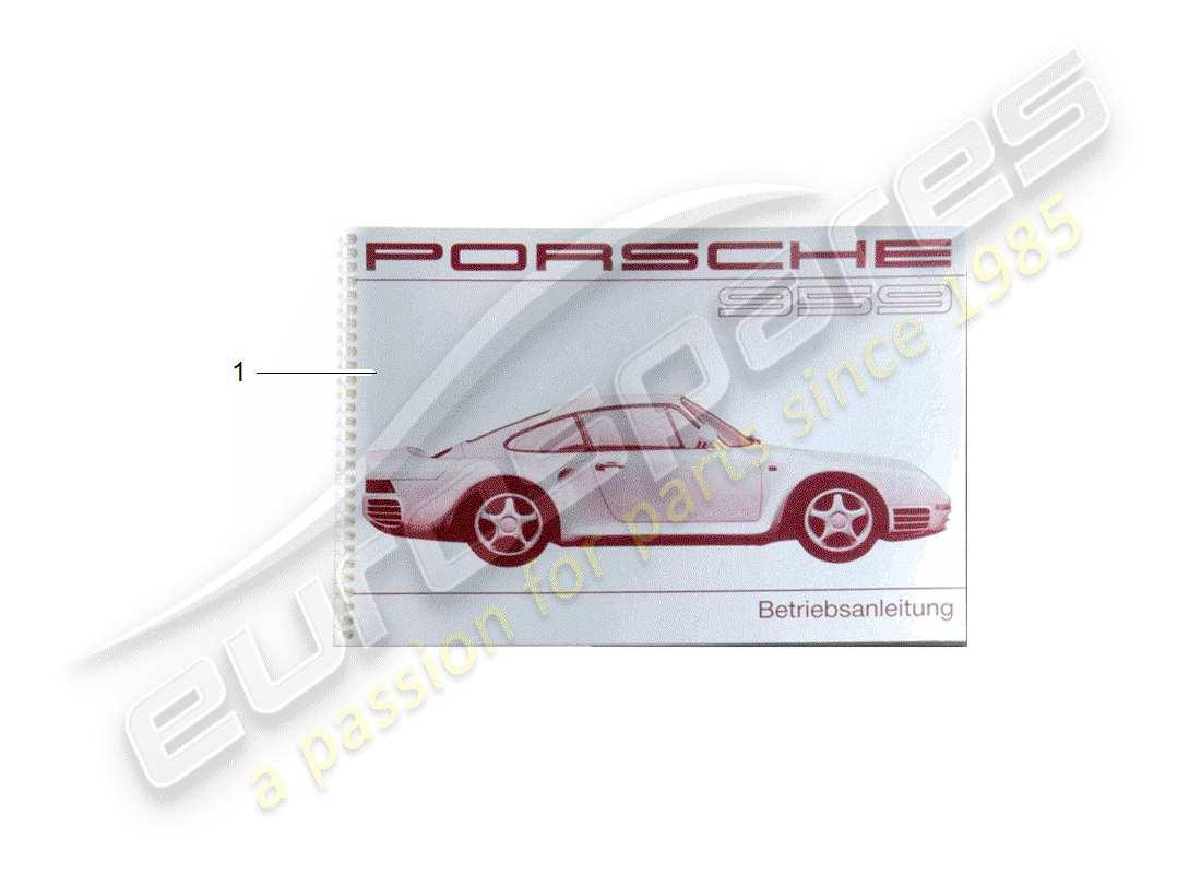un diagrama de piezas del catálogo de piezas porsche 2010 (after sales literature)