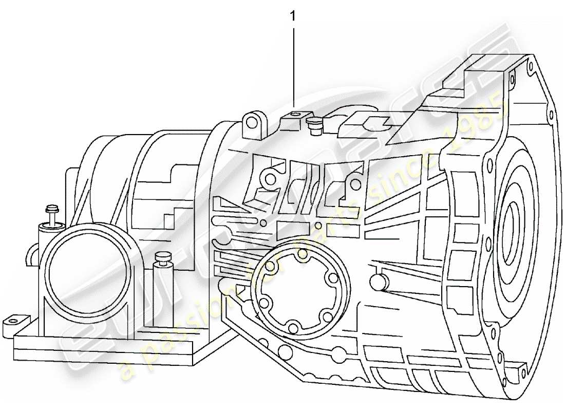 un diagrama de piezas del catálogo de piezas porsche 1967 (refurbished and exchange catalogue)