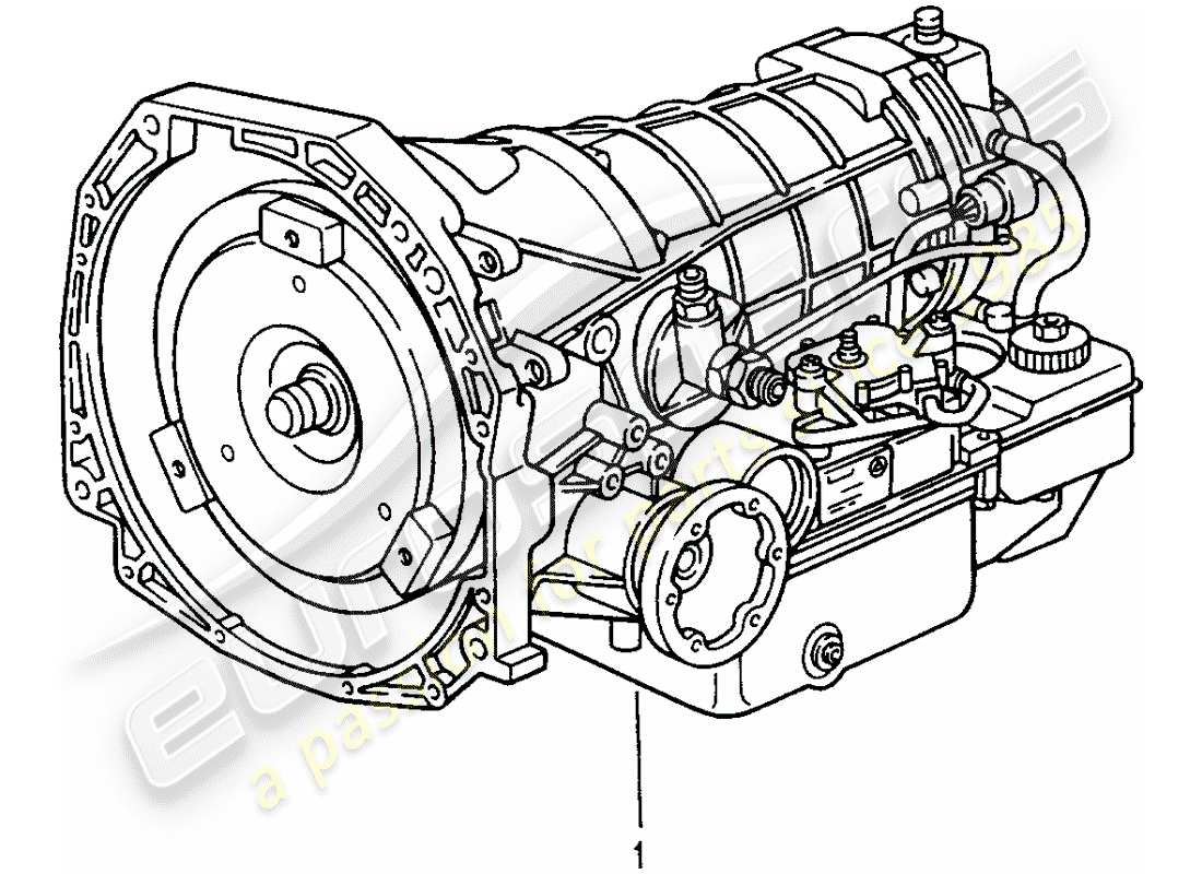 un diagrama de piezas del catálogo de piezas porsche 1963 (refurbished and exchange catalogue)