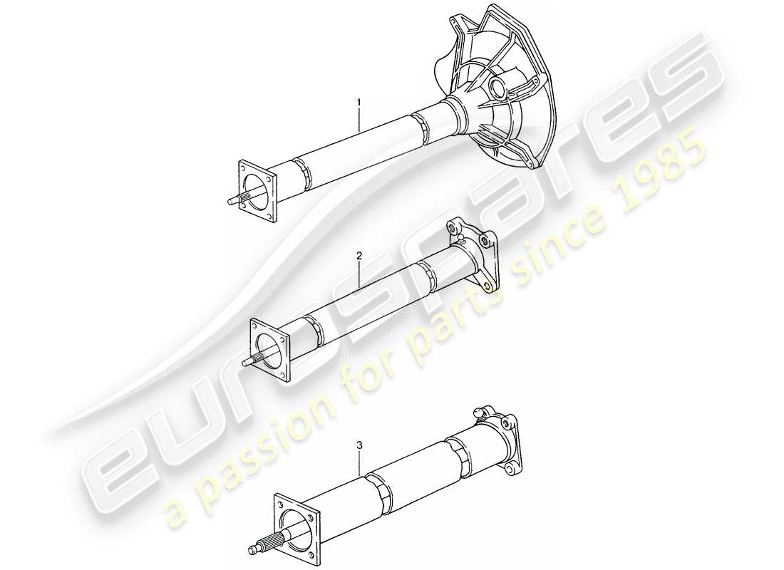 un diagrama de piezas del catálogo de piezas porsche 1977 (refurbished and exchange catalogue)