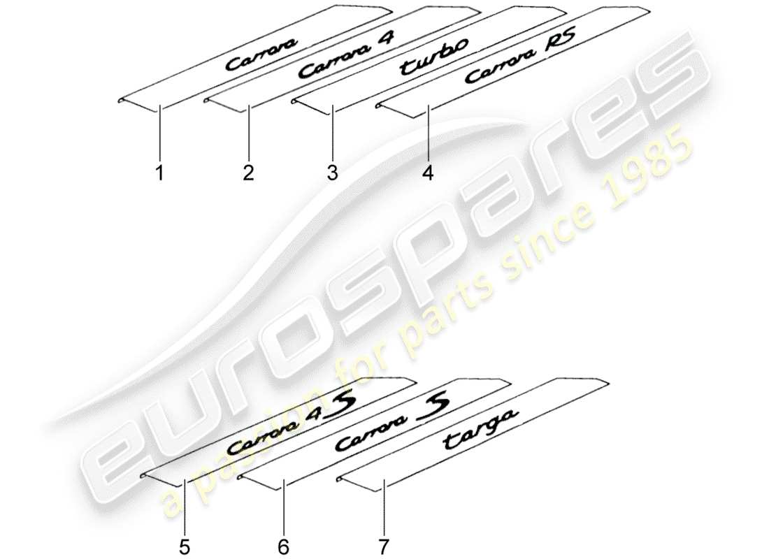 un diagrama de piezas del catálogo de piezas porsche 1969 (accessories)