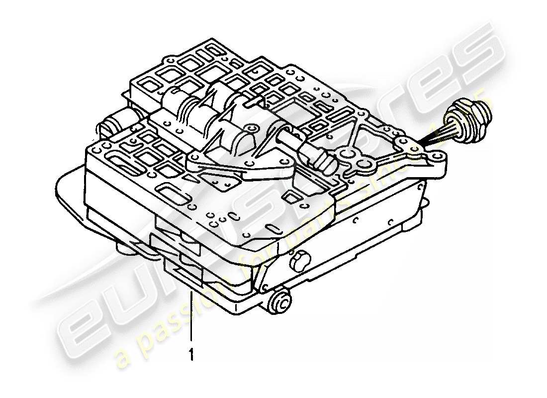 un diagrama de piezas del catálogo de piezas porsche 1974 (refurbished and exchange catalogue)