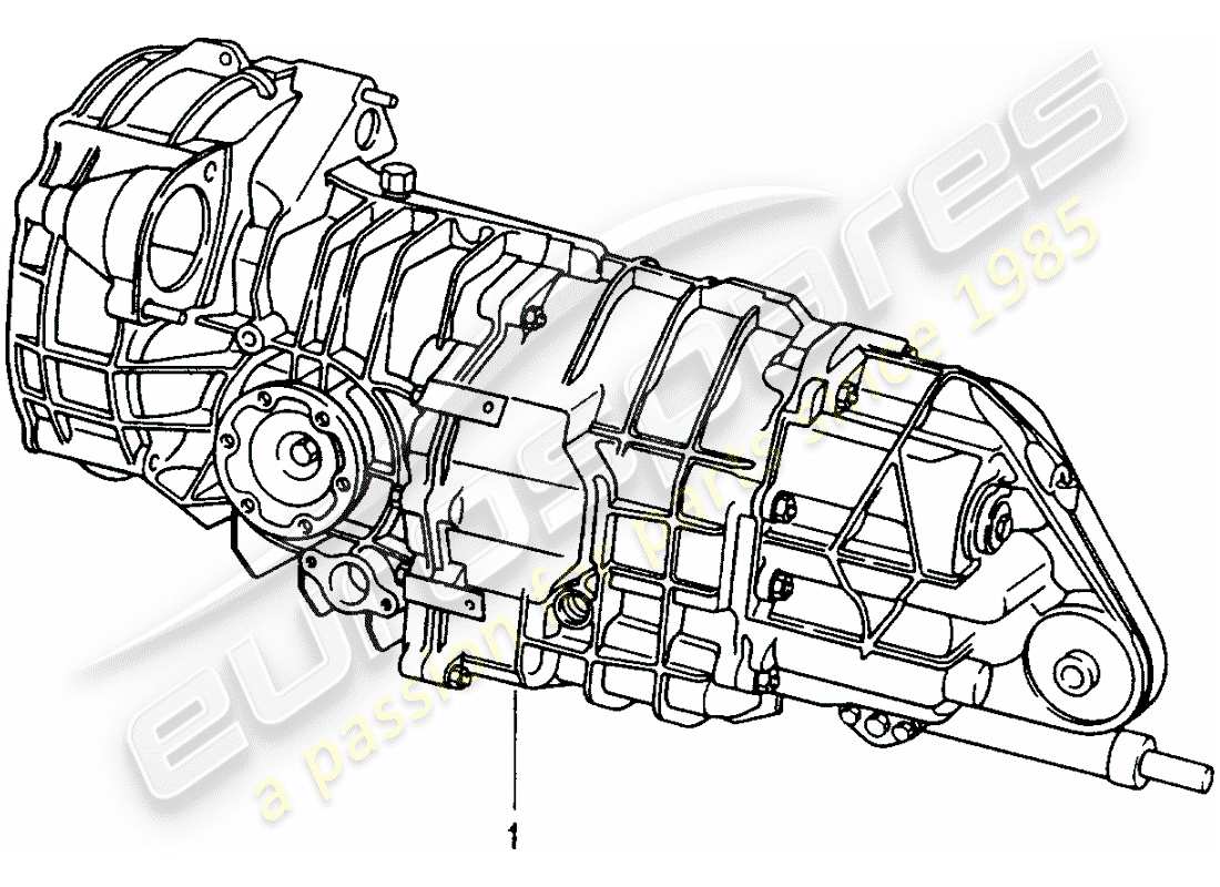 un diagrama de piezas del catálogo de piezas porsche 1964 (refurbished and exchange catalogue)