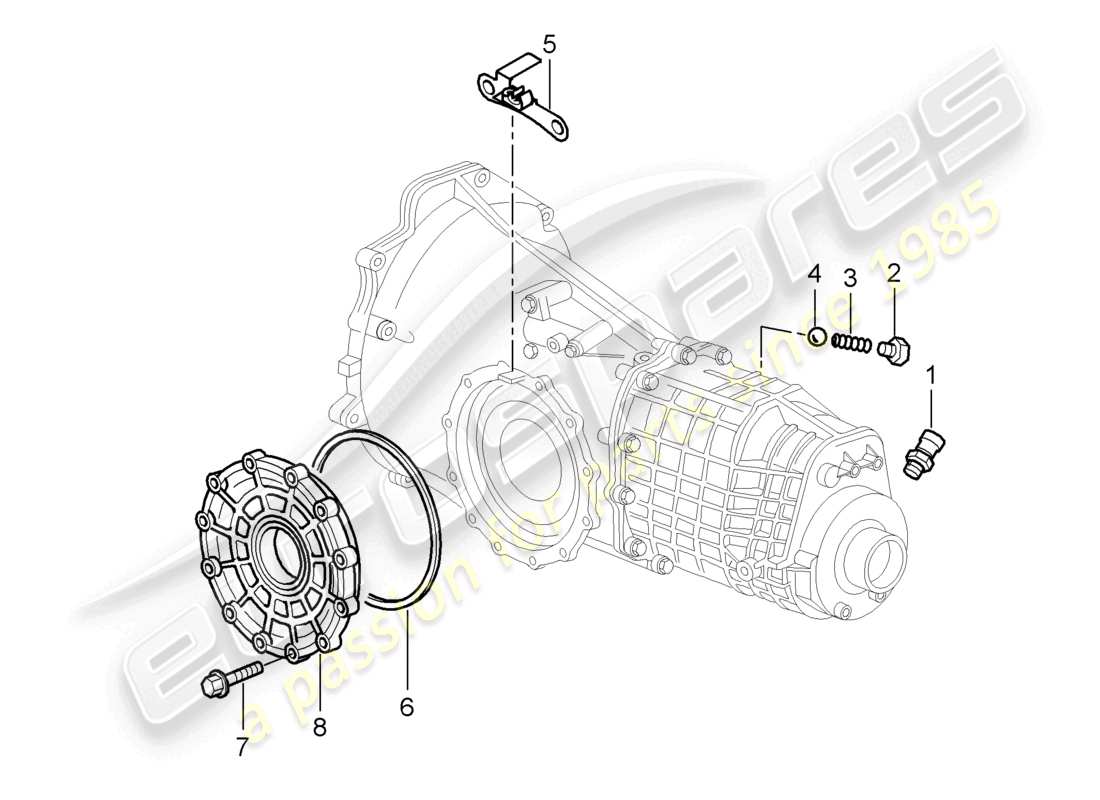 un diagrama de piezas del catálogo de piezas porsche 2002 (986 boxster)
