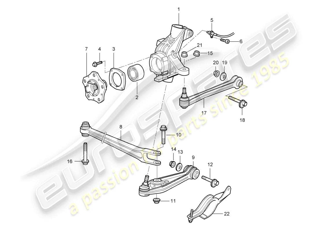 un diagrama de piezas del catálogo de piezas porsche 2008 (987 cayman)