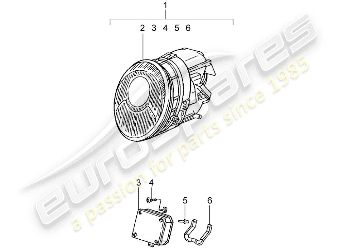 un diagrama de piezas del catálogo de piezas porsche 1989 (accessories)