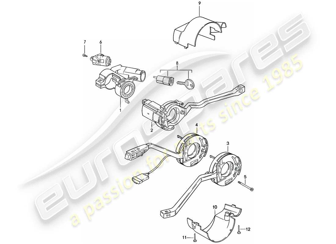un diagrama de piezas del catálogo de piezas porsche 1983 (944)