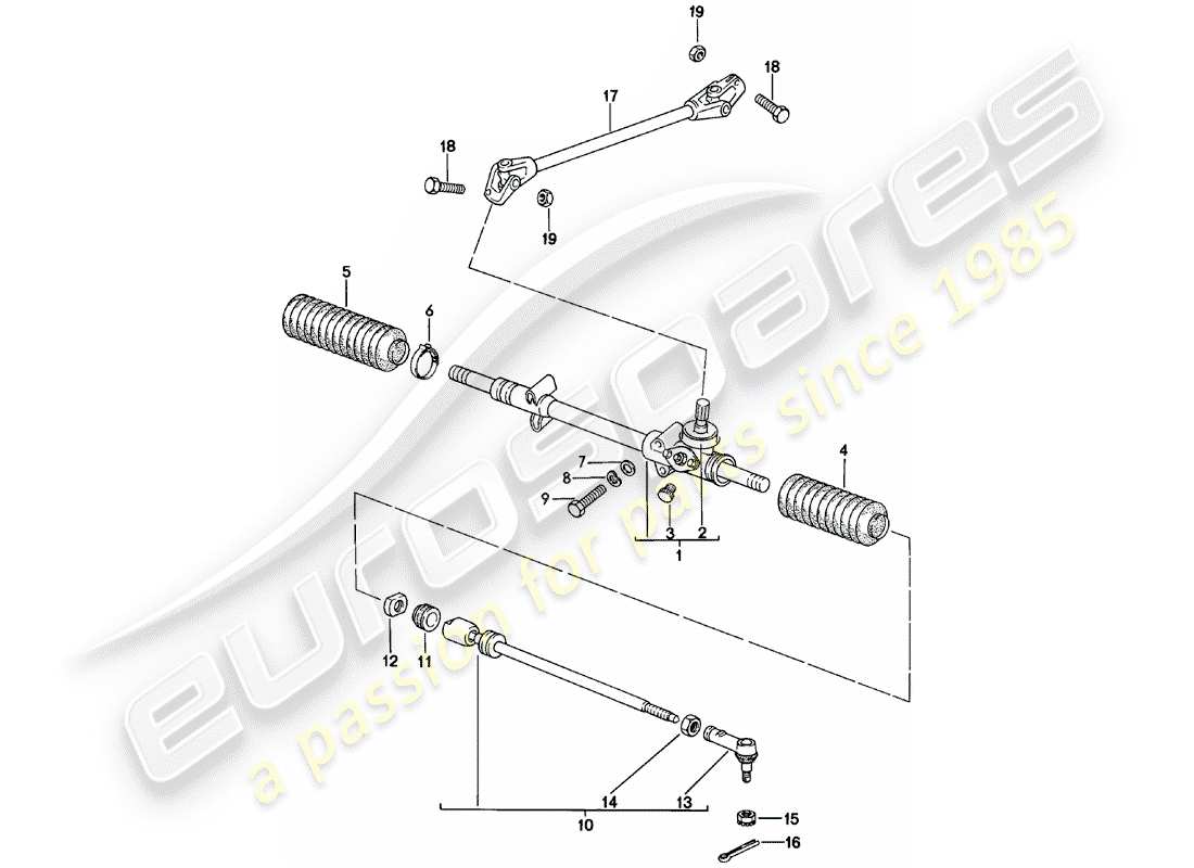 un diagrama de piezas del catálogo de piezas porsche 1984 (924)