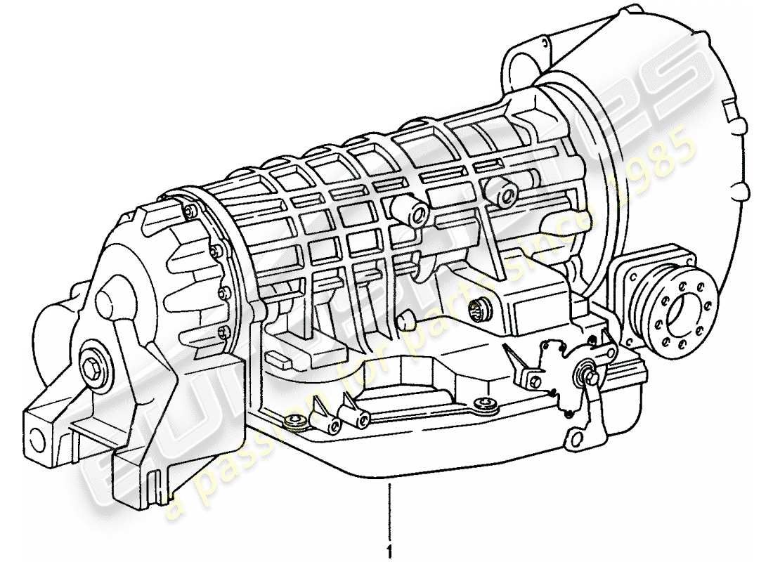 un diagrama de piezas del catálogo de piezas porsche 1990 (refurbished and exchange catalogue)