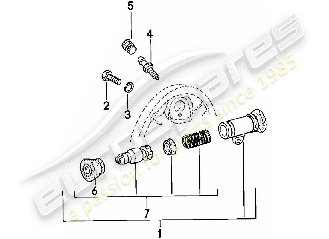 un diagrama de piezas del catálogo de piezas porsche 1983 (924)