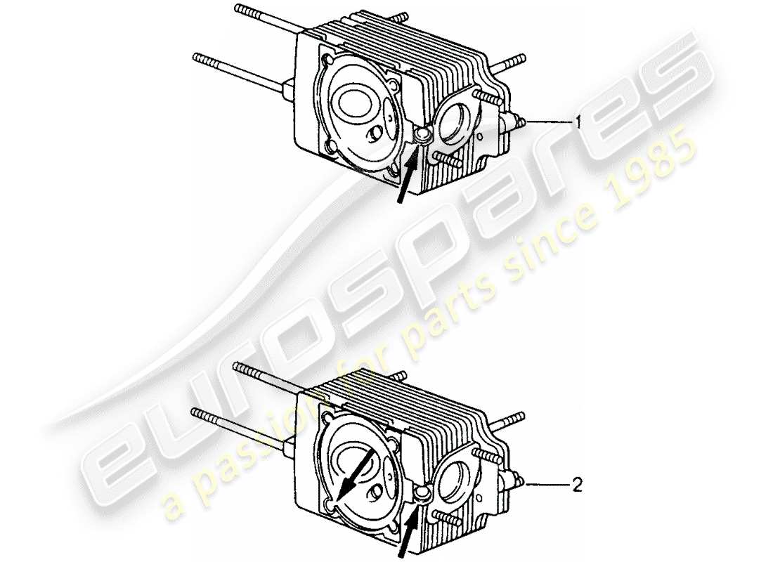 un diagrama de piezas del catálogo de piezas porsche 2007 (refurbished and exchange catalogue)