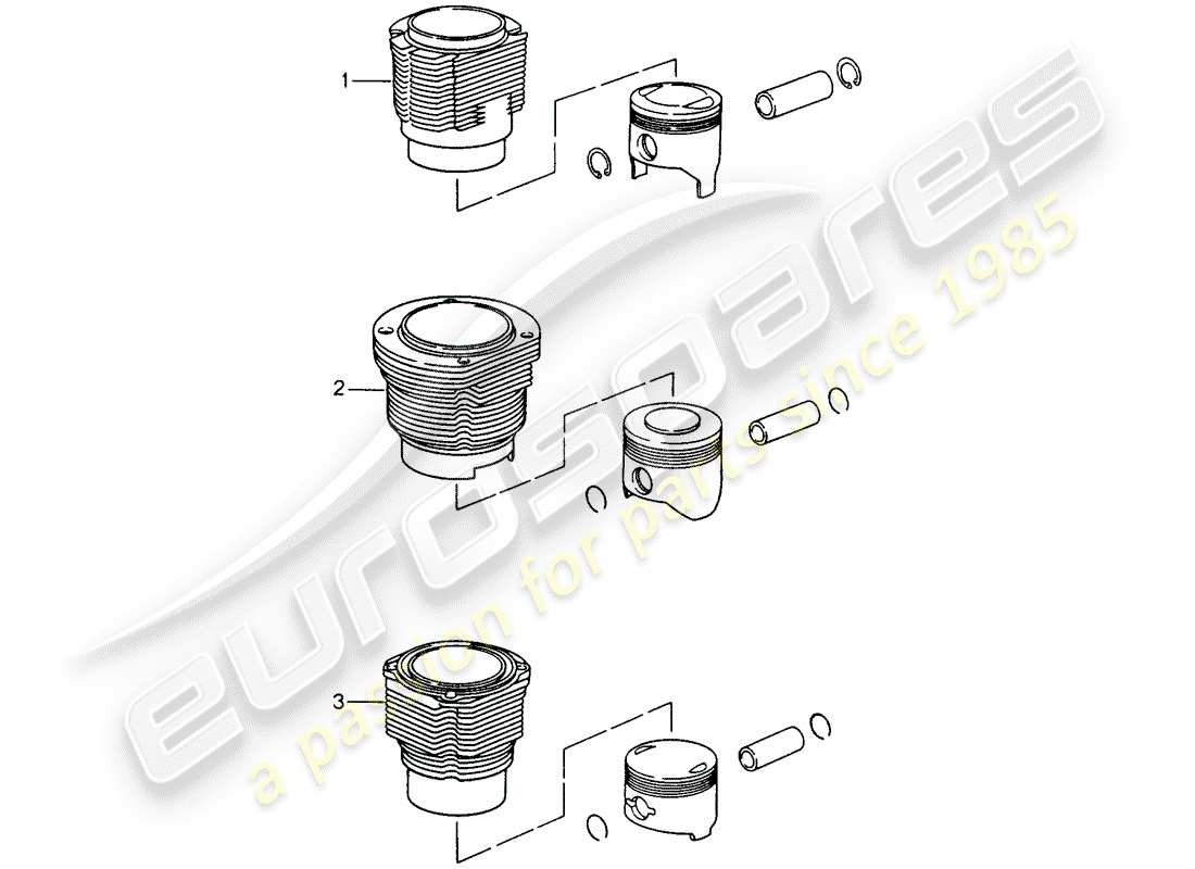 un diagrama de piezas del catálogo de piezas porsche 2006 (refurbished and exchange catalogue)