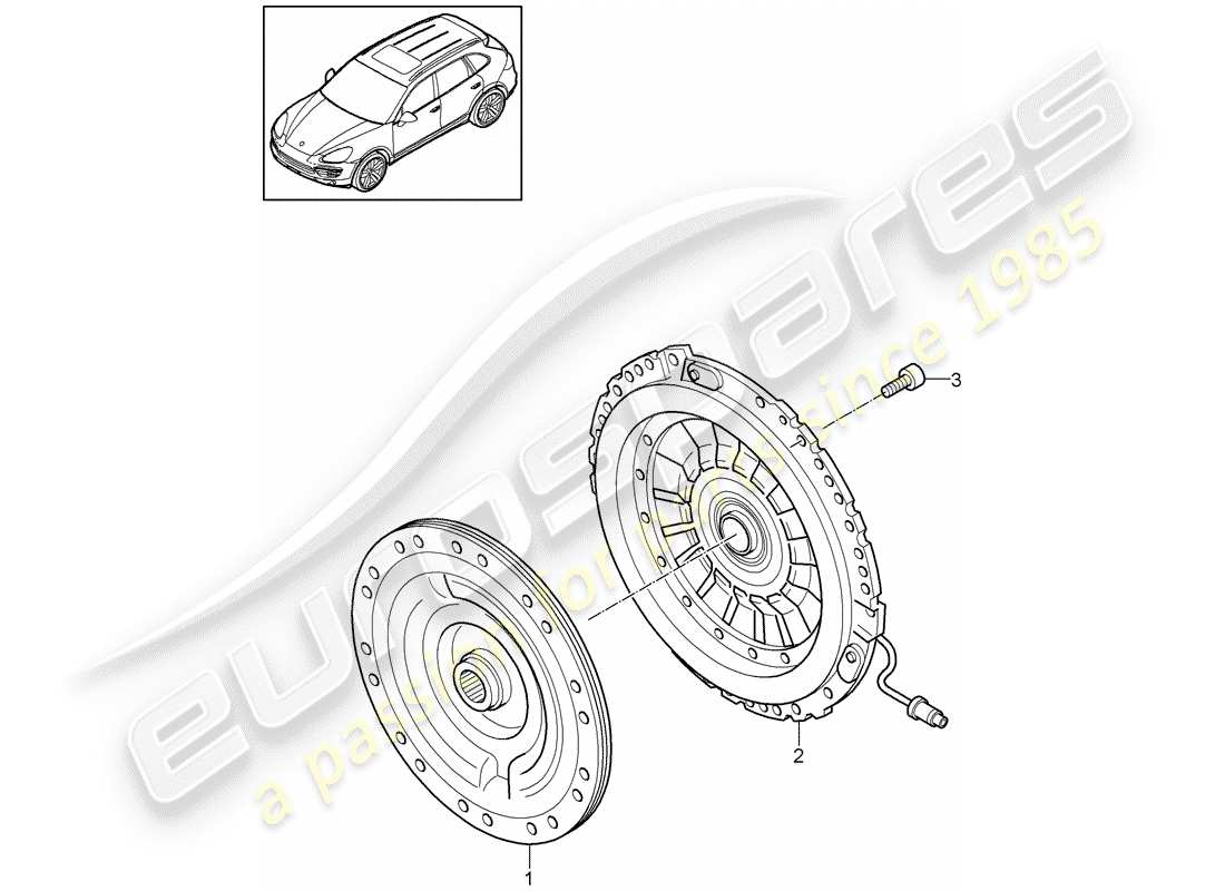 un diagrama de piezas del catálogo de piezas porsche 2017 (cayenne e2 92a)