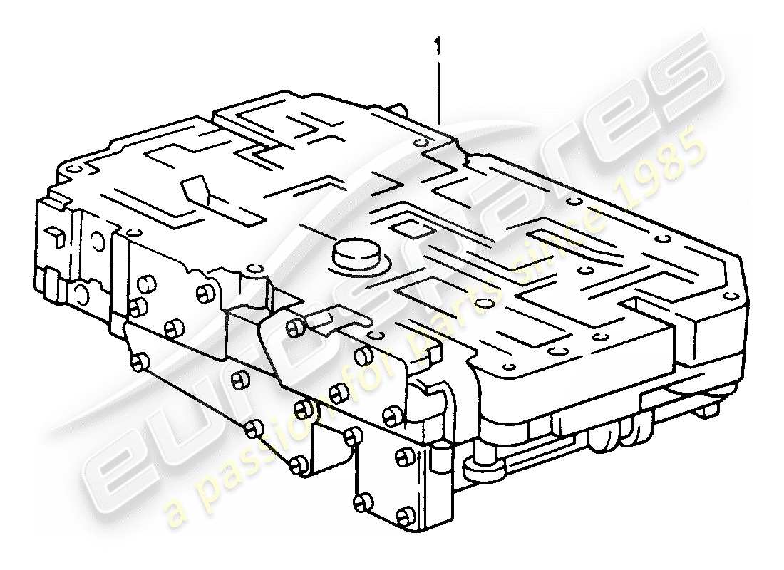un diagrama de piezas del catálogo de piezas porsche 1983 (refurbished and exchange catalogue)
