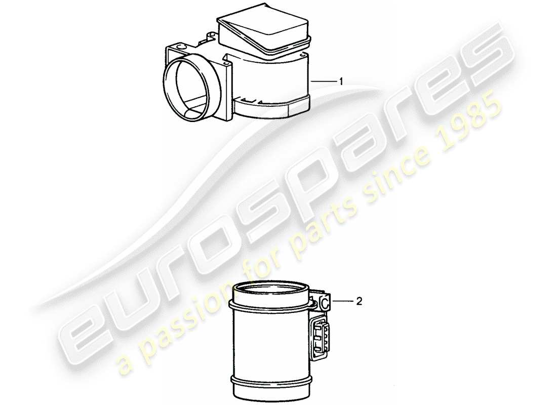 un diagrama de piezas del catálogo de piezas porsche 1992 (refurbished and exchange catalogue)