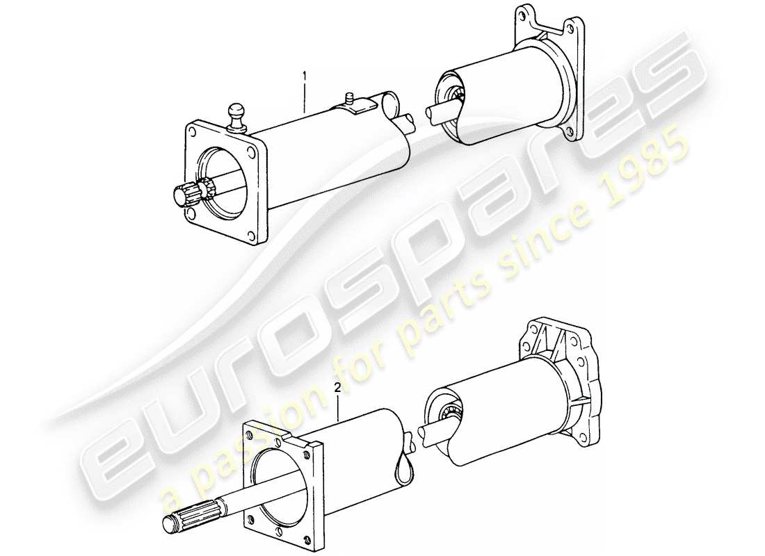 un diagrama de piezas del catálogo de piezas porsche 1976 (refurbished and exchange catalogue)