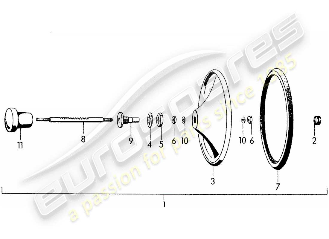 un diagrama de piezas del catálogo de piezas porsche 356