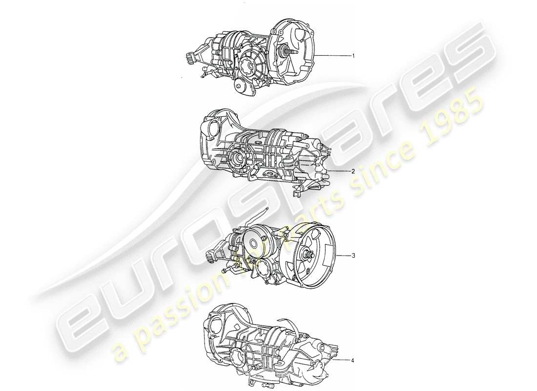 un diagrama de piezas del catálogo de piezas porsche 2006 (refurbished and exchange catalogue)