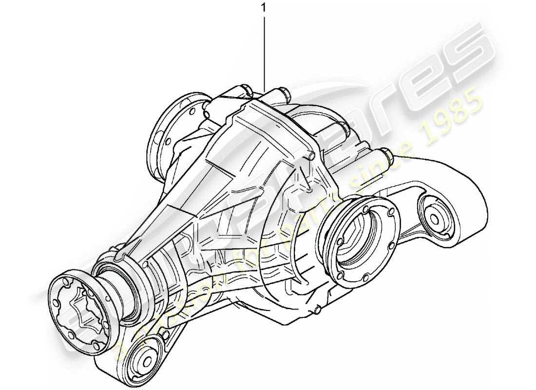 un diagrama de piezas del catálogo de piezas porsche 1987 (refurbished and exchange catalogue)